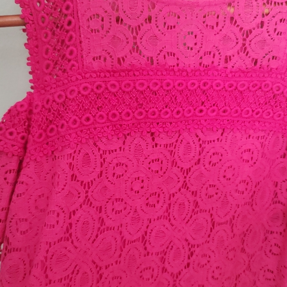 Project Runway Lace Top Blouse Cold Shoulder XS - Picture 5 of 9